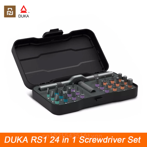 Xiaomi DUKA RS1 24 in 1 Screwdriver Set Ratchet Wrench Screw driver Kit S2 Magnetic Bits Tools Set DIY Household Repair Tools ► Photo 1/6