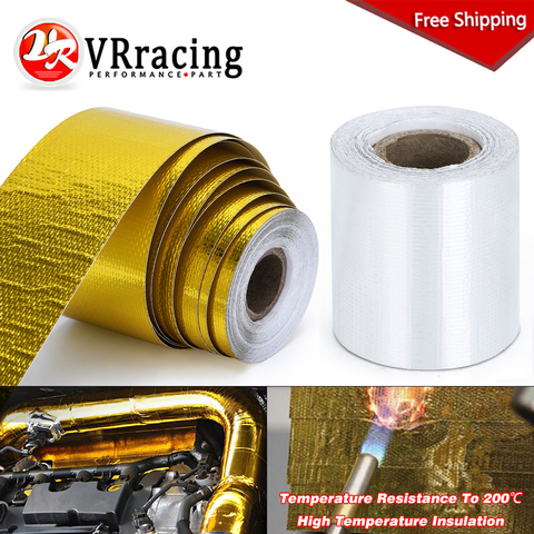 1m Car Motorcycle Exhaust Wrap Pipe Header Heat Insulation Roll Tape Turbo Heat Exhaust Thermal Wrap Tape Universal VR1901 ► Photo 1/6