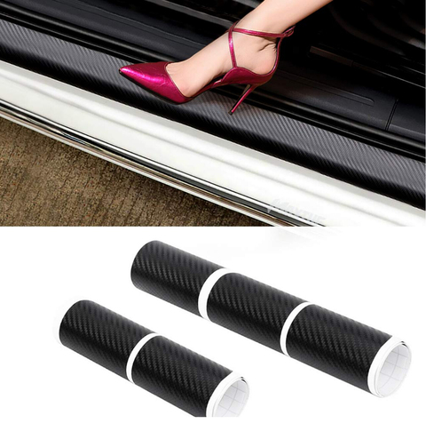 Car Door Sill Guard Sticker Film 4pcs Anti Scratch Carbon Scuff Pedal Guards Cover for SEAT fiat renault opel opc suzuki SWIFT ► Photo 1/6