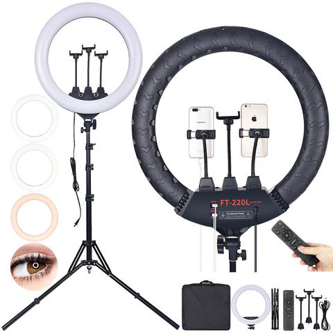 FOSOTO 22/18 Inch Ring Light 3200-5600K Photographic Light Led Ring Lamp With USB Remote Tripod For Phone Camera Studio Youtube ► Photo 1/6