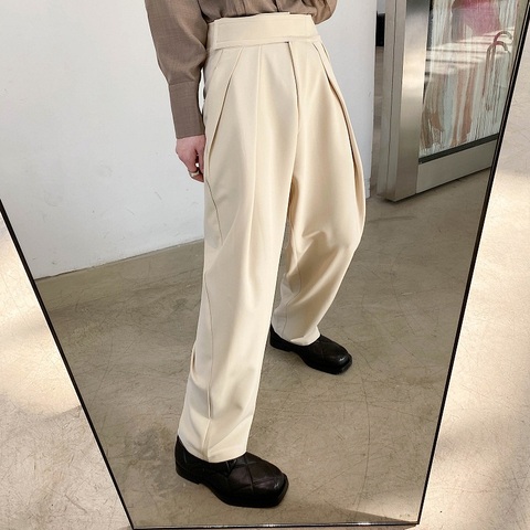 MIXCUBIC 2022 summer Korean style wild high waist wide leg pants