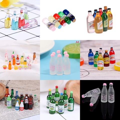 4Pcs -10Pcs Mini Bottles Simulation Carbonated Water Model Drink Simulation Water Bottle Model Toy for Doll House Decoration ► Photo 1/6