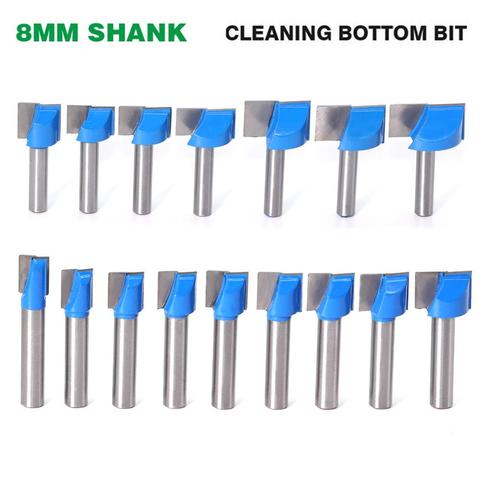 1pc 8mm Shank Cleaning Bottom Wood Router Bit 16 Sizes Tungsten Carbide End Mill Woodworking Tools Milling Cutter ► Photo 1/6