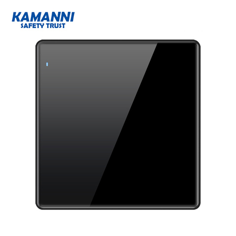 Kamanni Luxury Black Light Switch 1/2/3/4 Gang 1/2 Way Push Button Switch Crystal Glass Panel 10a Switch 220V Wall Light Switch ► Photo 1/6
