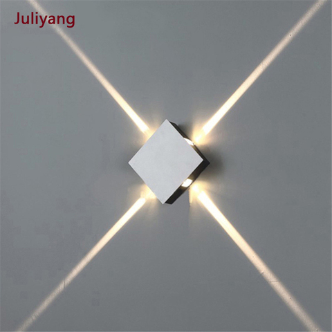 Led wall lamp bedside lamp bedroom living room wall lamp modern simple creative corridor hotel cross star wall light ac85-265v ► Photo 1/6