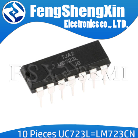 10PCS UC723L = LM723CN DIP14 LM723 DIP-14 MC1723CP    High precision voltage regulator IC ► Photo 1/1