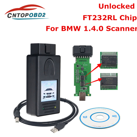 Top Quality For BMW Scanner 1.4.0 FTDI Chip FT232RL Code Reader Unlock Version OBD2 Diagnostic Tool For OLD BMW Multi-Functions ► Photo 1/6