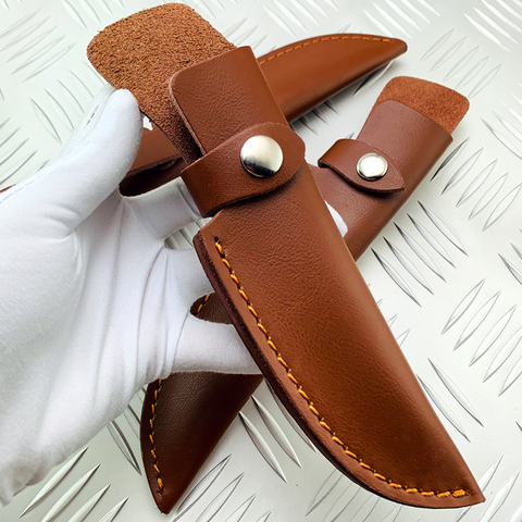 Cowhide Knife Sheath Outdoor Small Straight Knife Set Belt Loop Hunt Multi Holster Carry Sheath Leather Scabbard ► Photo 1/5