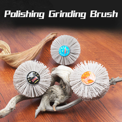 3pcs 80-600 Grid Nylon Wheel Polishing Brush Head Woodworking Carving Polishing Grinding Flower Head Brush Bench Grinder ► Photo 1/6