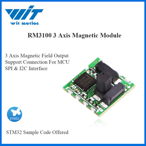 WitMotion High-Precision RM3100 Military-grade Magnetometer Sensor Magnetic Field Module Digital Electronic Compass For MCU ► Photo 1/1