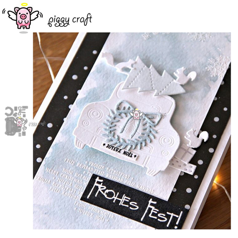 Piggy Craft metal cutting dies cut die mold Christmas car decoration Scrapbook paper craft knife mould blade punch stencils dies ► Photo 1/6