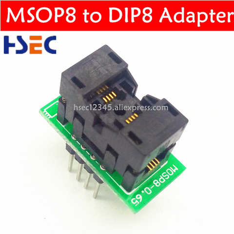 MSOP8 to DIP8 adapter  MCU Test IC socket Programmer adapter Socket msop8 SSOP8 SSOP16 SOP8 to dip8 for Universal  Programmer ► Photo 1/6