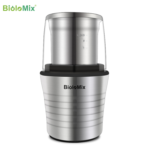 2 IN 1 Electric Biolomix Coffee Grinder Mill with Stainless Steel Blades for Spices, Herbs, Nuts, Grains, Coffee Bean Grind ► Photo 1/6