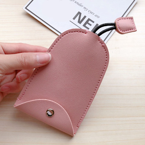 Fashion Pull Type Key Bag Solid PU Leather Key Wallets Housekeepers Car Key Holder Case New Leather Keychain Pouch ► Photo 1/6
