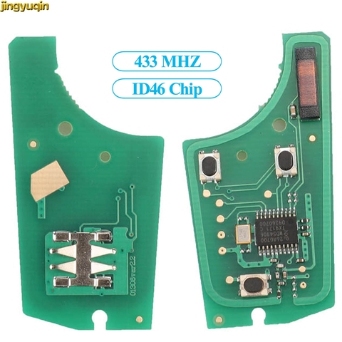 Jingyuqin 2 Buttons Remote Car Key Circuit Board 433Mhz ID46 For Opel Astra H 2004-2009 Zafira B 2005-2013 Vauxhall ► Photo 1/2