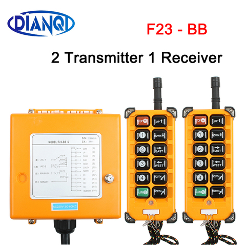 F23-BB Industrial Wireless remote controller 1 receiver+ 2 transmitter speed control Hoist Radio Control Crane Lift Crane switch ► Photo 1/6