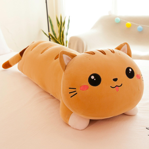 50/130 cm long cat pillow plush toy soft stuffed plush animal kids gift home decor girl gift WJ290 ► Photo 1/5