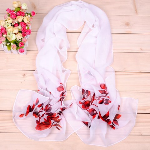 New Women Chiffon Silk Scarfs Fashion Spring Square polyester Scarves Print flowers Shawl Summer Shawls And Hijabs ► Photo 1/6