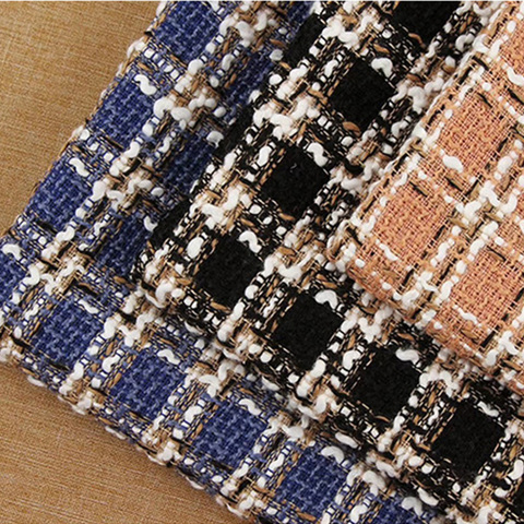 100%Fiber Plaid artificial wool Fabric Rove Woven Tweed Fabric DIY Clothing dress coat Thick autumn winter cloth Handmade Sewing ► Photo 1/6