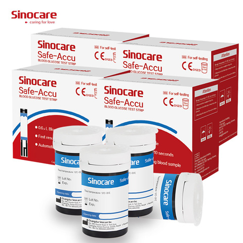 (200pcs for Safe-Accu) Sinocare Blood Glucose Test Strips and Lancets for Diabetes Tester ► Photo 1/3