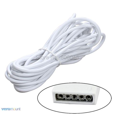 5-Pin RGBW Extension Cable Line 50cm 1M 2M 3M 5M 5pin Female Extension Connector Cable White Wire For 5050 RGBW LED Strip Light ► Photo 1/3