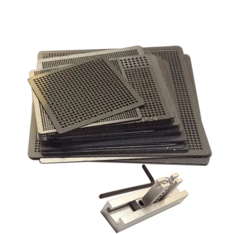 29pcs Universal Direct Heating BGA Stencils Templates + Reballing Jig For Chip Rework Repair Soldering Kit ► Photo 1/1
