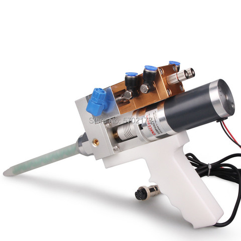 epoxy resin two-component glue gun Ab glue dynamic electric stirring, mixing dispensing valve hand-held filling valve ► Photo 1/5