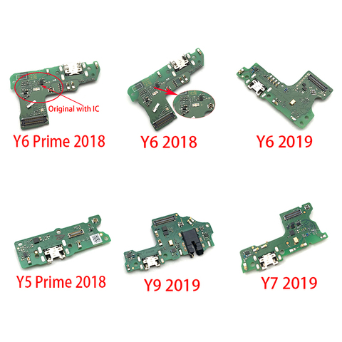 USB Charging Port Mic Microphone Dock Connector Board Flex Cable Repair Parts For Huawei Y6 Y7 Y9 Y5 Prime 2022 ► Photo 1/2