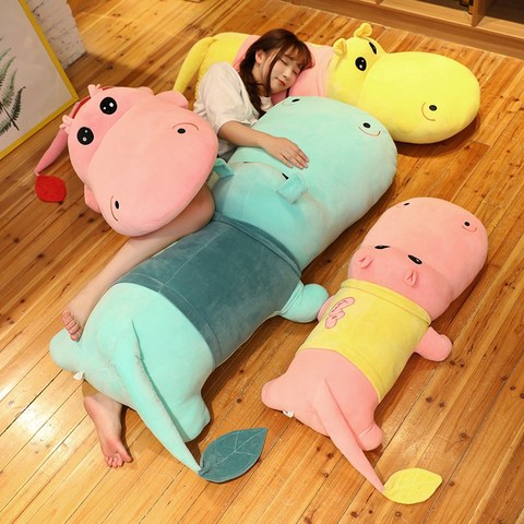 Kawaii Big Eyes Hippo Plush Dolls Stuffed Soft Animal Pillow Cute Toy Sofa Cushion Birthday Christmas Gift for Children Kid Girl ► Photo 1/6