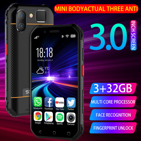 Soyes S10 3G 32G Waterproof Mini Smartphone Android 6.0 MTK6737 1800mAh Mobile Cellphone NFC Face ID Fingerprint WIFI GPS PK XS ► Photo 1/6