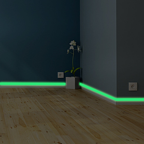 Luminous band baseboard Wall Sticker living room bedroom Eco-friendly home decoration decal Glow in the dark DIY Strip Stickers ► Photo 1/6