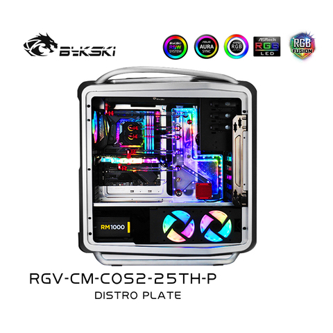 Bykski Distro Plate For Cooler Master COSMOS II Dynamic Chassis,Waterway Board,Deflector 12V/5V MB SYNC RGV-CM-COS2-25TH-P ► Photo 1/6