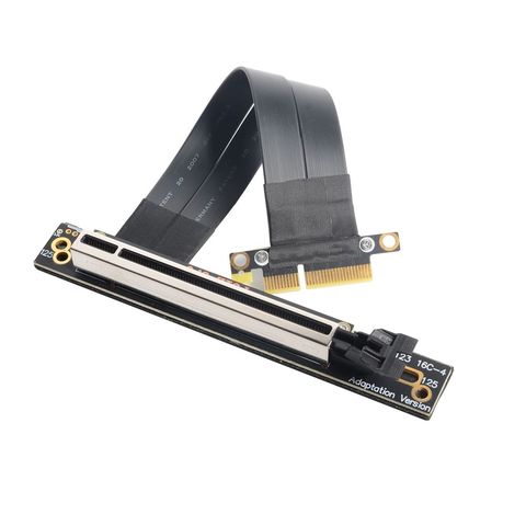 PCI-E 4X 16X Riser Extension Cable PCI Express PCIe X4 To X16 Extender Adapter Cord 0.05m - 1m 90 Degree ► Photo 1/6