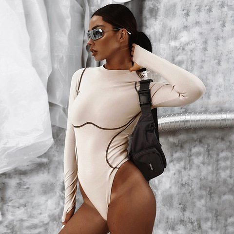 Spring long sleeve sexy bodycon jumpsuit