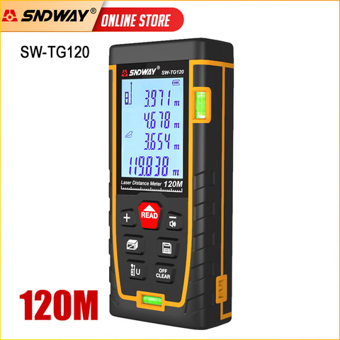 SNDWAY Laser Distance Meter Double Bubble Digital Measuring Device Tools Electronic Tape Laser Rangefinder Laser Range Finder ► Photo 1/6