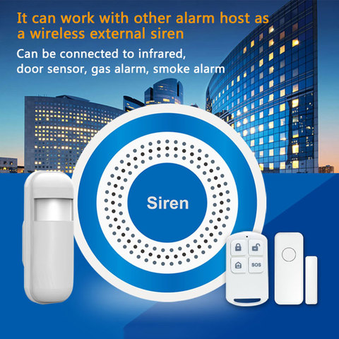 YAOSHENG 433mhz Wireless Indoor Siren Sound And Light Can Work As A Standalone Alarm Host Police Sirens Gsm Home Alarm System ► Photo 1/5