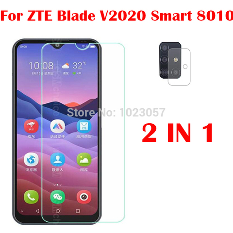 3-in-1 Camera Tempered Glass On  For ZTE Blade V2022 Smart 8010 ScreenProtector Glass On ZTE Blade V2022 Smart 8010 2.5 D Glass ► Photo 1/6