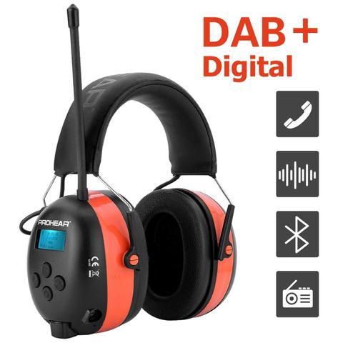 ZOHAN DAB+/DAB/FM Ear Hearing Protection Radio Noise reduction Electronic Bluetooth earmuffs Ear Protector 25dB lithium Battery ► Photo 1/6