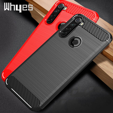 Whyes Soft Silicone Case For Xiaomi Redmi Note 8 8T Carbon Fiber ShockProof TPU Cover For Xiaomi Redmi Note 8T Case ► Photo 1/6