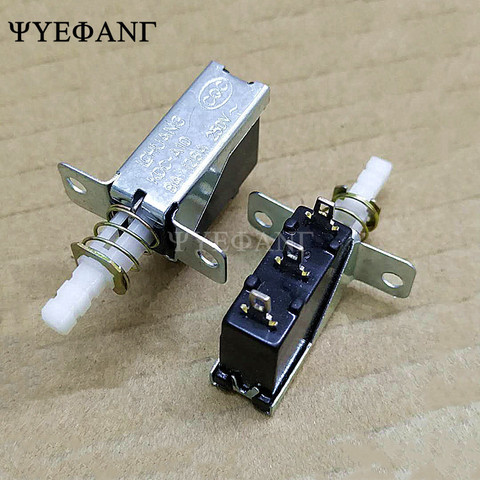 5PCS Straight key self-locking switch KCD-A10 SW-3 A04 power switch 3-pin outer spring 5A For range hood ► Photo 1/3