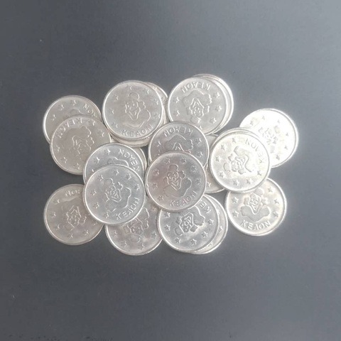 100pcs 24*1.85mm Metal Arcade Game Tokens Stainless Steel Arcade Game Coin Clown Tokens ► Photo 1/6