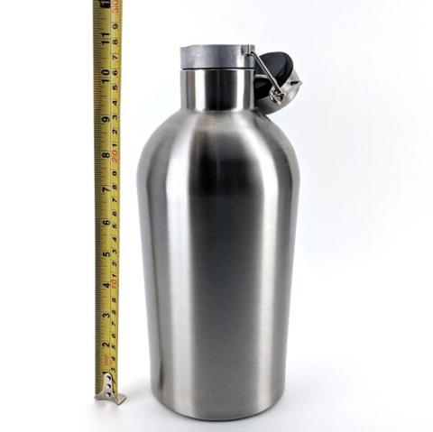 home brew 2L beer bottle ULTIMATE Vacuum Double Wall Insulated Beer Growler, 304 SS ► Photo 1/5