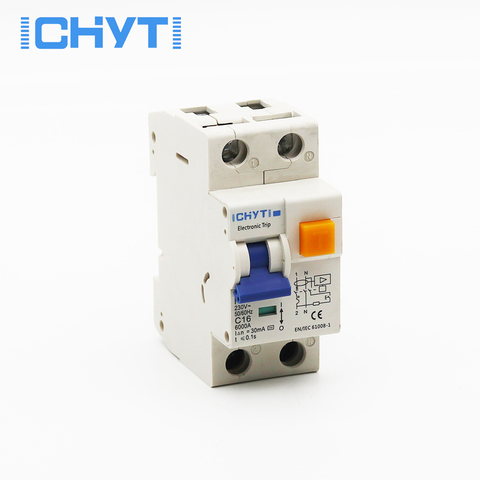 ICHYTI 2P 16A 63A 30mA 6KA RCCB RCD 230V Electromechanic Residual Current Circuit Breaker Differential Breaker Safety Switch ► Photo 1/6