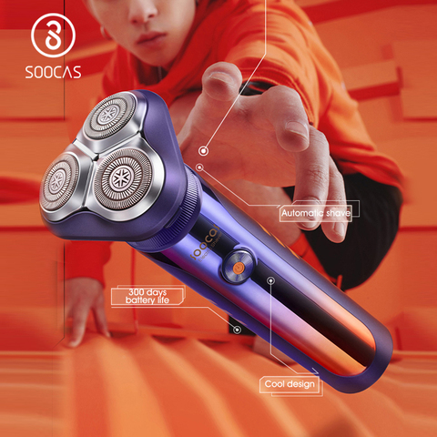 SOOCAS S31 Shaver Razor Electric Man Shaving Machine Electric Shavers Trimmer Beard Type-C Rechargeable Trims Shaver Men IPX7 ► Photo 1/1