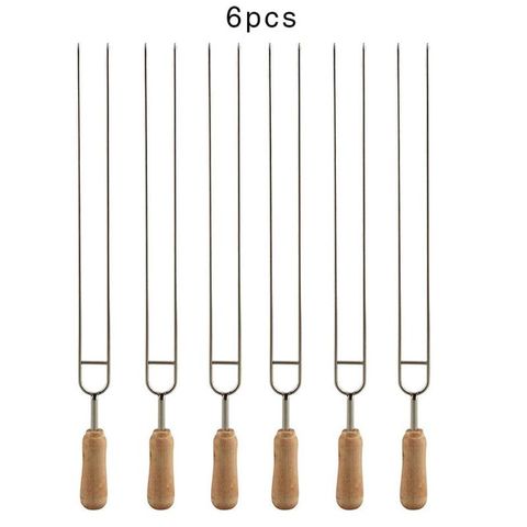 6pcs Stainless Steel U-Shaped Barbecue Brazing Fork Needle BBQ Grilling Skewers ► Photo 1/6