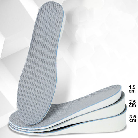 Height increase insoles for men/women 1.5/2.5/3.5 cm up invisiable arch support orthopedic insoles shock absorption EVA Material ► Photo 1/6