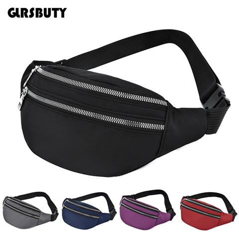 Waist Bag Women Fanny Pack Oxford Female Hip Bum Bag Men Banana Bag Women`s Belt Pocket Ladies Belly Money Pouch Fashion Purse ► Photo 1/6