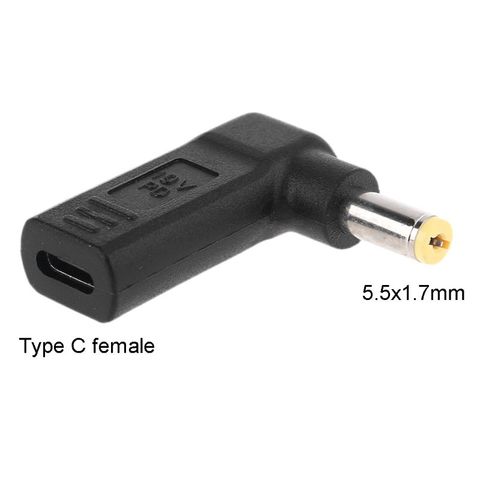 USB Type C Female to 5.5x1.7mm Dc Power Adapter Plug Converter for Acer Aspire 5315 5630 5735 5920 5535 5738 6920 7520 ► Photo 1/6