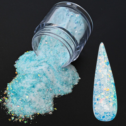 6g/bottle Acrylic Powder With Glitter Holographic Glitter Dip Powder Nails Art Monomer Accessories for Builder Gel Extensions YT ► Photo 1/6