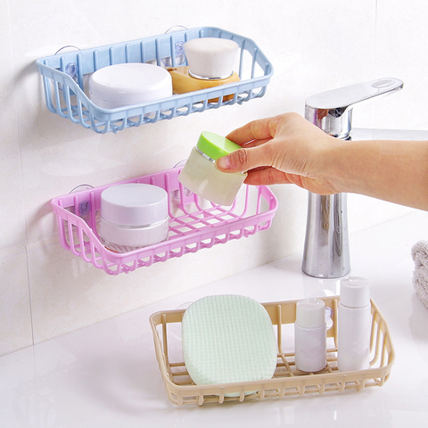 Wash Multifunctional Suction Cup Dishwashing Sponge Holder Hanging Storage Rack Drain Rack Sink Shelf Kitchen Accessories Tool ► Photo 1/6